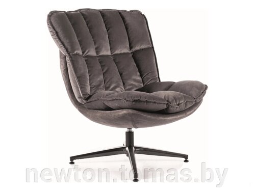 Интерьерное кресло Signal Vesta Velvet tap. 218 серый/черный