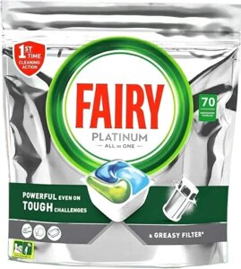 Капсулы для посудомоечной машины Fairy Platinum Plus Все в 1 70 шт