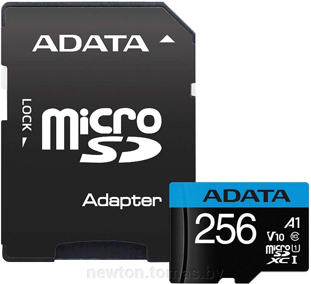 Карта памяти ADATA Premier AUSDX256GUICL10A1-RA1 microSDXC 256GB с адаптером от компании Интернет-магазин Newton - фото 1