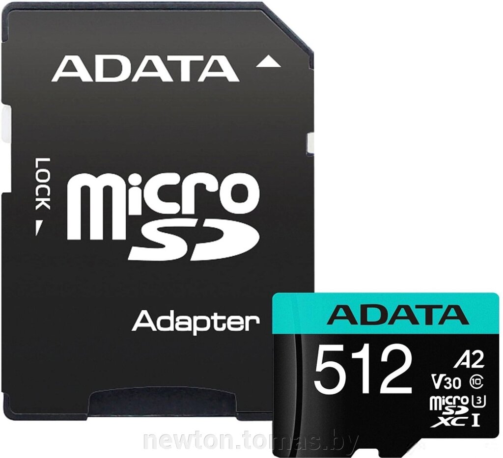 Карта памяти ADATA Premier Pro AUSDX512GUI3V30SA2-RA1 microSDXC 512GB с адаптером от компании Интернет-магазин Newton - фото 1