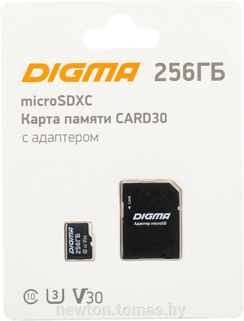 Карта памяти Digma MicroSDXC Class 10 Card30 DGFCA256A03 от компании Интернет-магазин Newton - фото 1