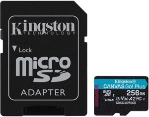 Карта памяти Kingston Canvas Go! Plus microSDXC 256GB с адаптером