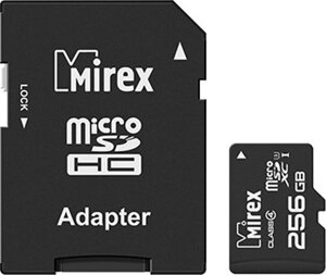 Карта памяти Mirex microSDXC 13613-AD3UH256 256GB с адаптером