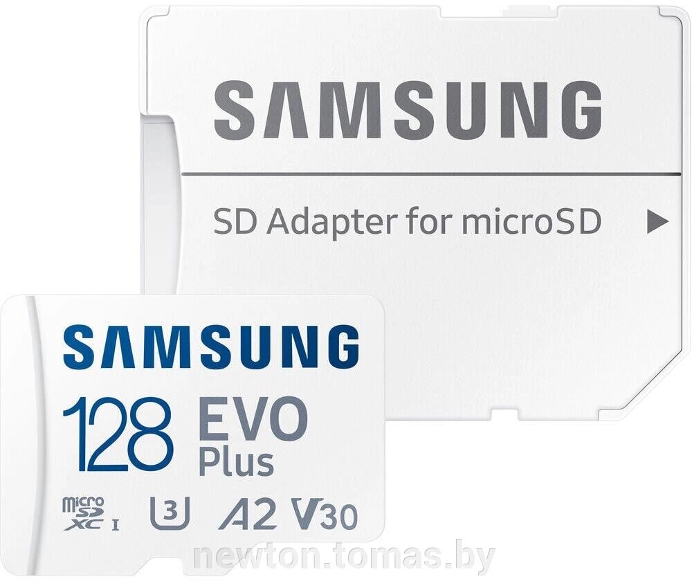 Карта памяти Samsung EVO Plus 2021 microSDXC 128GB с адаптером от компании Интернет-магазин Newton - фото 1