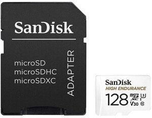 Карта памяти SanDisk High Endurance microSDXC SDSQQNR-128G-GN6IA 128GB с адаптером