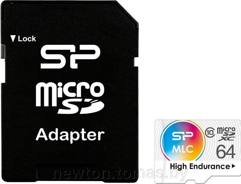 Карта памяти Silicon-Power High Endurance microSDXC SP064GBSTXIU3V10SP 64GB с адаптером от компании Интернет-магазин Newton - фото 1