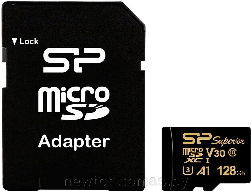 Карта памяти Silicon-Power Superior Golden A1 microSDXC SP128GBSTXDV3V1GSP 128GB от компании Интернет-магазин Newton - фото 1