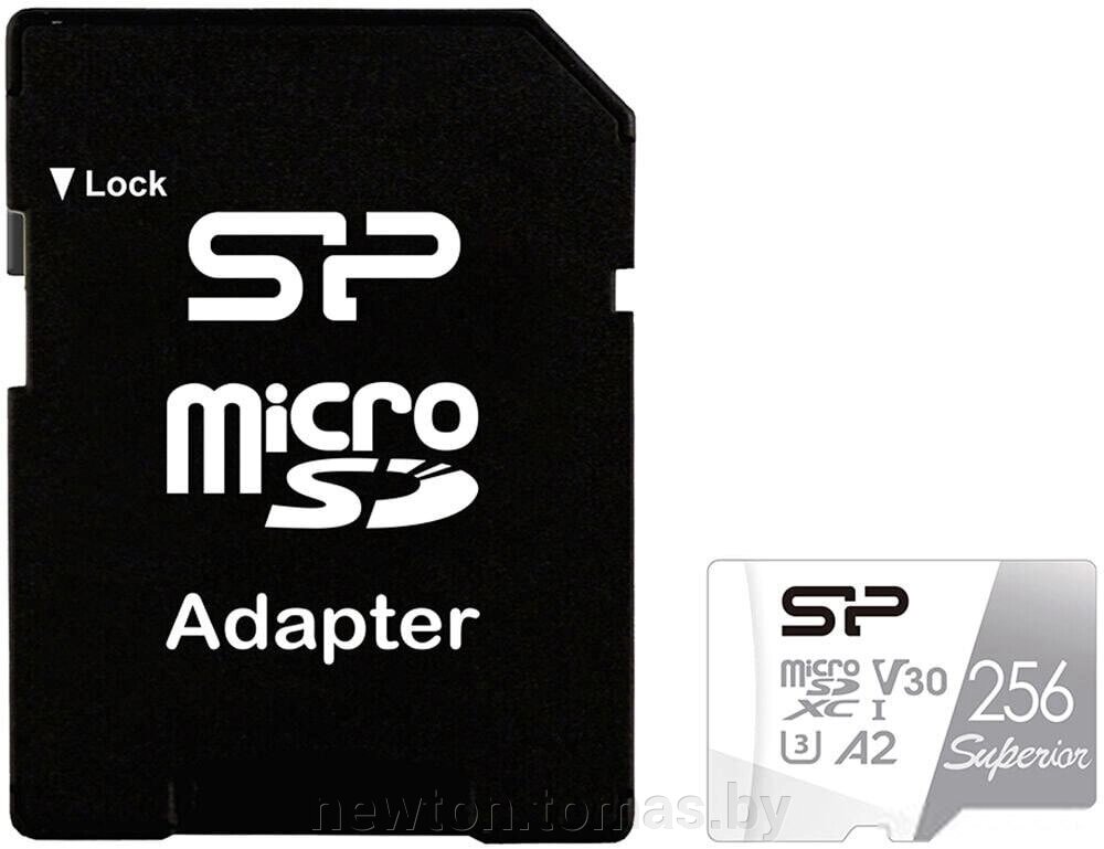 Карта памяти Silicon-Power Superior microSDXC SP256GBSTXDA2V20SP 256GB с адаптером от компании Интернет-магазин Newton - фото 1