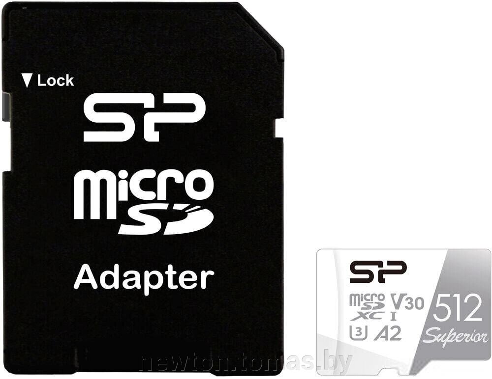 Карта памяти Silicon-Power Superior microSDXC SP512GBSTXDA2V20SP 512GB с адаптером от компании Интернет-магазин Newton - фото 1