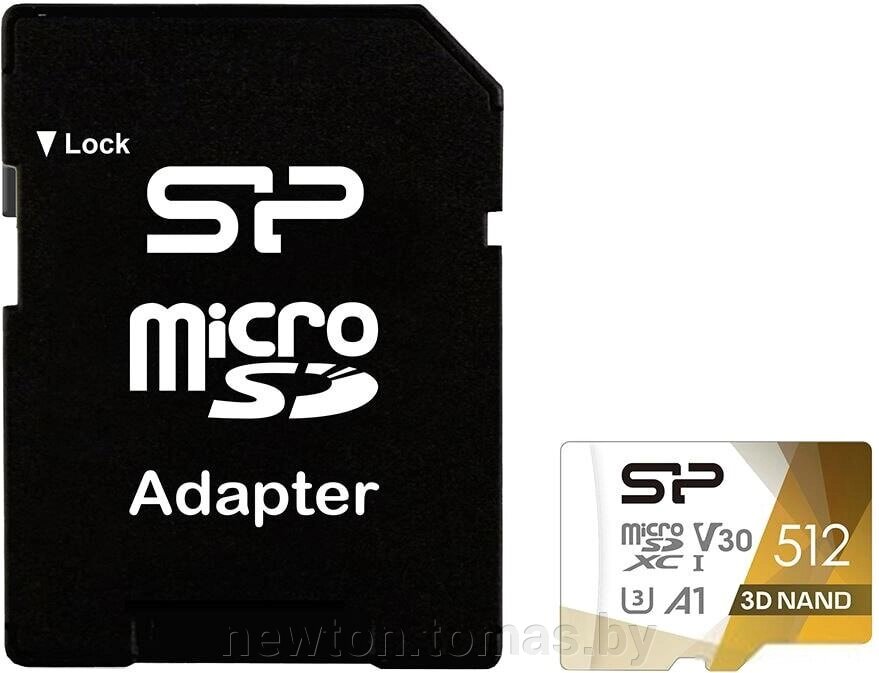 Карта памяти Silicon-Power Superior Pro microSDXC SP512GBSTXDU3V20AB 512GB с адаптером от компании Интернет-магазин Newton - фото 1