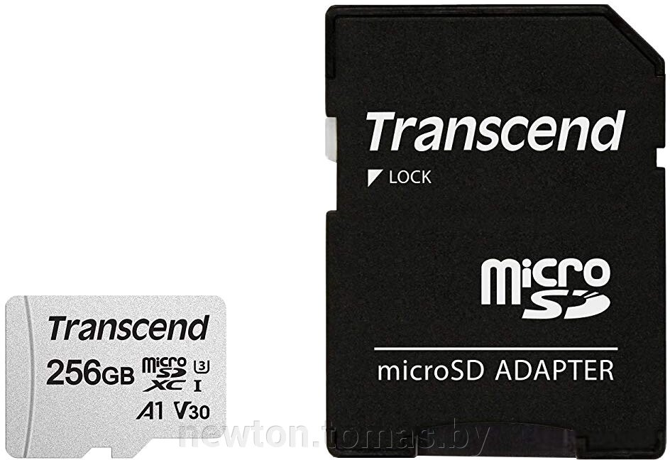 Карта памяти Transcend microSDXC 300S 256GB с адаптером от компании Интернет-магазин Newton - фото 1