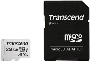 Карта памяти Transcend microSDXC 300S 256GB с адаптером