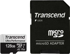 Карта памяти Transcend microSDXC 340S 128GB с адаптером
