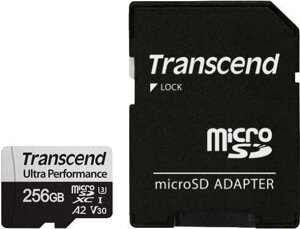 Карта памяти Transcend microSDXC 340S 256GB с адаптером