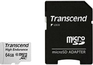 Карта памяти transcend microsdxc HE class 10 UHS-I 64GB + адаптер [TS64gusdxc10V]