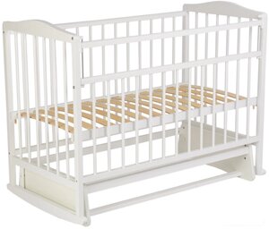 Классическая детская кроватка Фея 204 с маятником белый