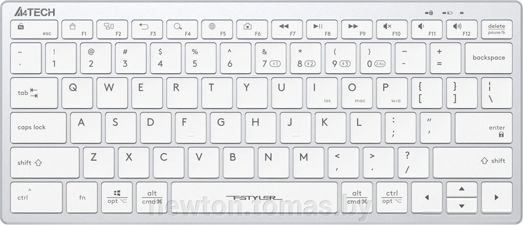 Клавиатура A4Tech Fstyler FBX51C серебристый/белый от компании Интернет-магазин Newton - фото 1