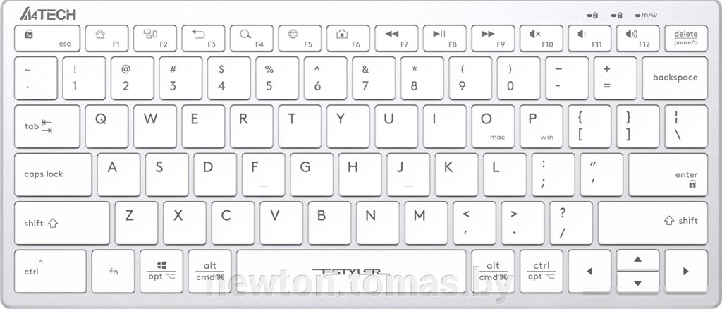 Клавиатура A4Tech Fstyler FX51 серебристый/белый от компании Интернет-магазин Newton - фото 1