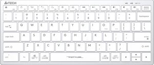 Клавиатура A4Tech Fstyler FX51 серебристый/белый