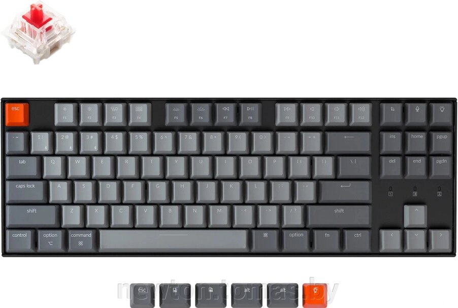 Клавиатура Keychron K8 White LED K8-G1-RU Gateron G Pro Red от компании Интернет-магазин Newton - фото 1