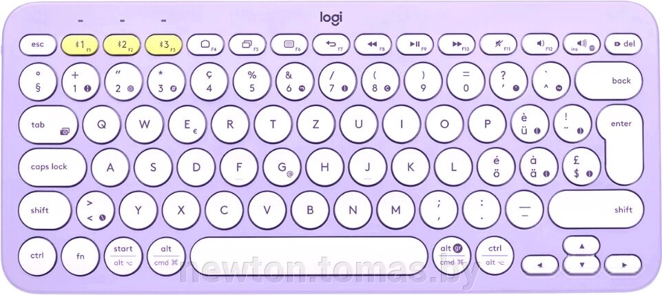 Клавиатура Logitech Multi-Device K380 Bluetooth 920-011166 фиолетовый/белый, нет кириллицы от компании Интернет-магазин Newton - фото 1