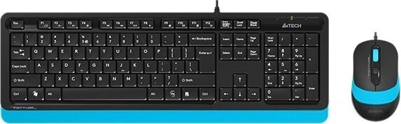 Клавиатура + мышь A4Tech Fstyler F1010 черный/синий от компании Интернет-магазин Newton - фото 1