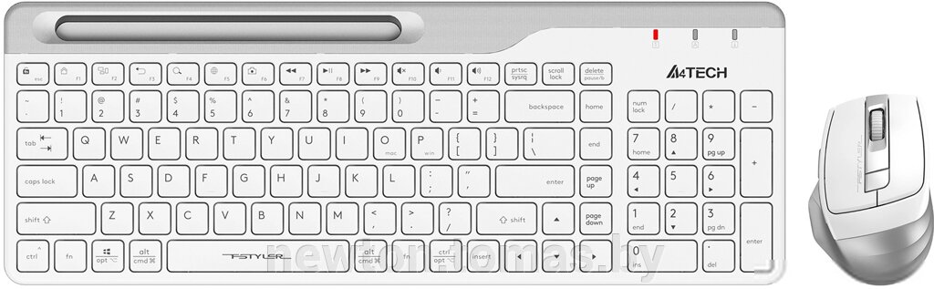 Клавиатура + мышь A4Tech Fstyler FB2535C белый от компании Интернет-магазин Newton - фото 1