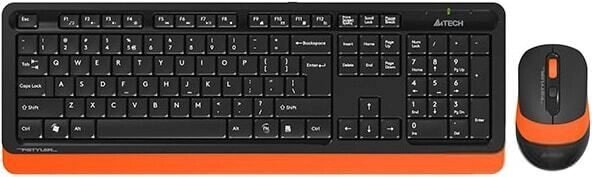 Клавиатура + мышь A4Tech Fstyler FG1010 черный/оранжевый от компании Интернет-магазин Newton - фото 1