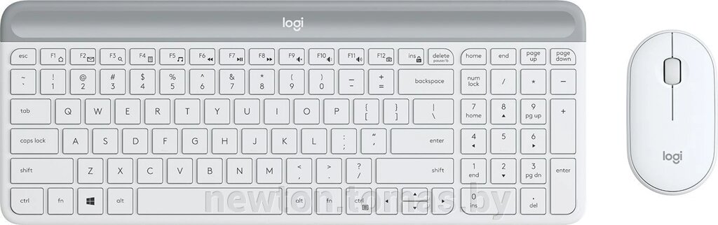 Клавиатура + мышь Logitech MK470 Slim Wireless Combo белый, нет кириллицы от компании Интернет-магазин Newton - фото 1