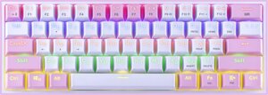 Клавиатура Redragon Fizz розовый/белый