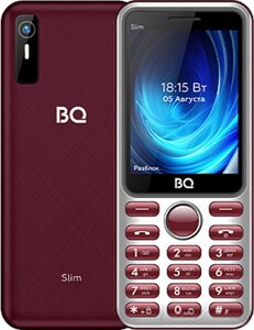 Кнопочный телефон BQ BQ-2833 Slim бордовый