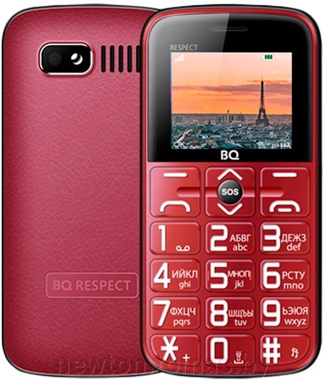 Кнопочный телефон BQ-Mobile BQ-1851 Respect красный от компании Интернет-магазин Newton - фото 1