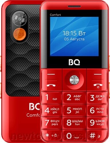 Кнопочный телефон BQ-Mobile BQ-2006 Comfort красный от компании Интернет-магазин Newton - фото 1