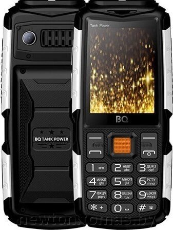 Кнопочный телефон BQ-Mobile BQ-2430 Tank Power черный/серебристый