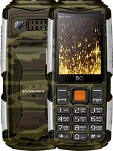 Кнопочный телефон BQ-Mobile BQ-2430 Tank Power камуфляж/серебристый
