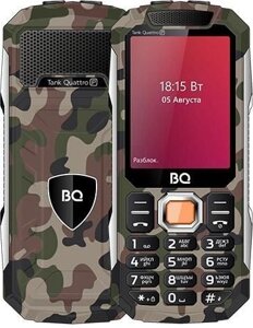 Кнопочный телефон BQ-Mobile BQ-2817 Tank Quattro Power камуфляж