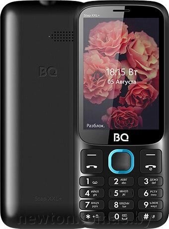 Кнопочный телефон BQ-Mobile BQ-3590 Step XXL+ черный/голубой