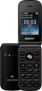 Кнопочный телефон Digma Vox FS240 черный