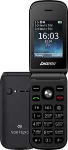 Кнопочный телефон Digma Vox FS240 серый
