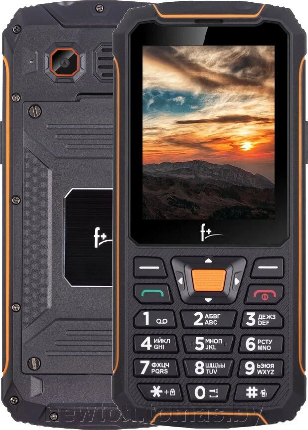 Кнопочный телефон F+ R280 черный/оранжевый от компании Интернет-магазин Newton - фото 1