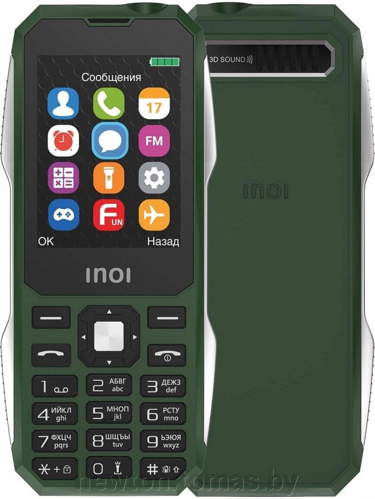 Кнопочный телефон Inoi 244Z хаки от компании Интернет-магазин Newton - фото 1