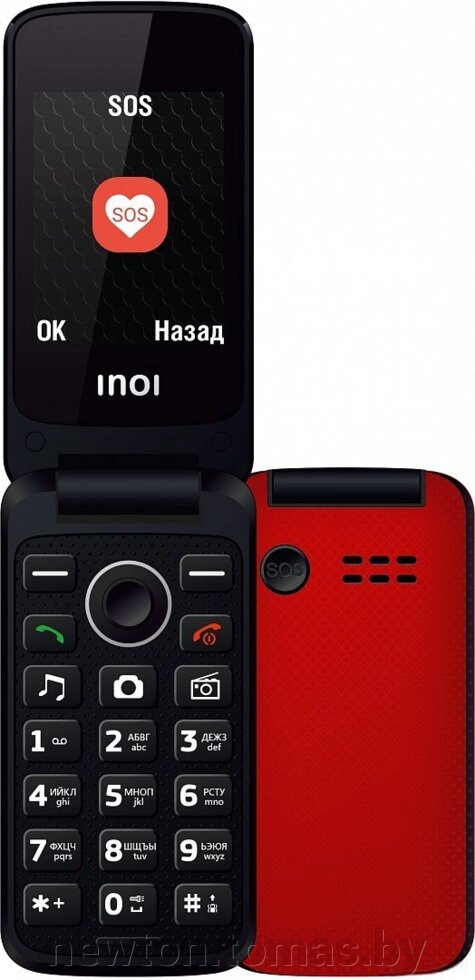 Кнопочный телефон Inoi 247B красный от компании Интернет-магазин Newton - фото 1