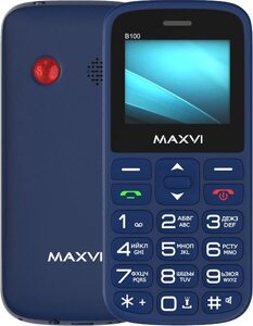 Кнопочный телефон Maxvi B100 синий