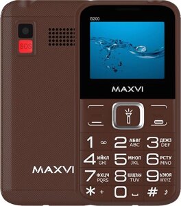 Кнопочный телефон Maxvi B200 коричневый