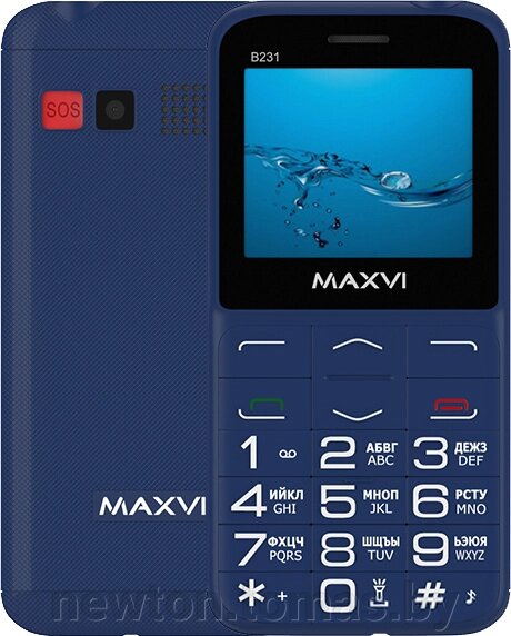 Кнопочный телефон Maxvi B231 синий от компании Интернет-магазин Newton - фото 1