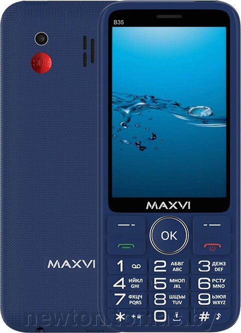 Кнопочный телефон Maxvi B35 синий от компании Интернет-магазин Newton - фото 1