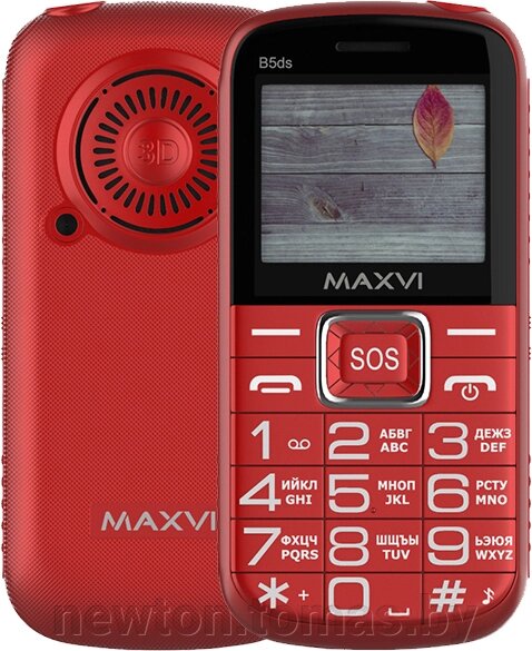 Кнопочный телефон Maxvi B5ds красный от компании Интернет-магазин Newton - фото 1