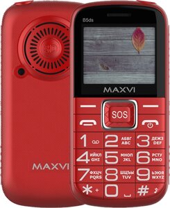 Кнопочный телефон Maxvi B5ds красный