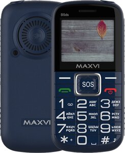 Кнопочный телефон Maxvi B5ds синий