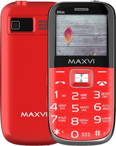 Кнопочный телефон Maxvi B6ds красный